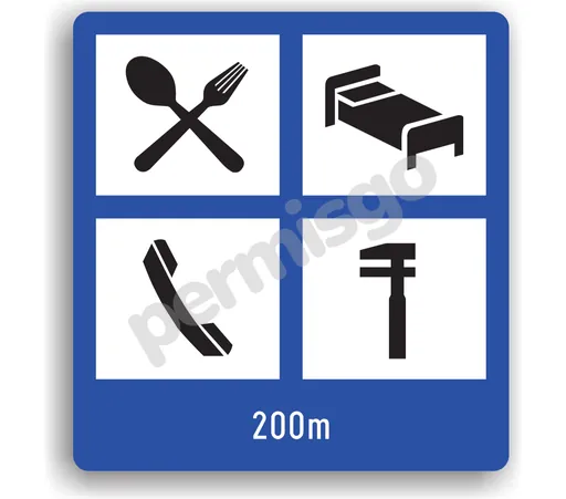Semnul de circulație „Complex de servicii”