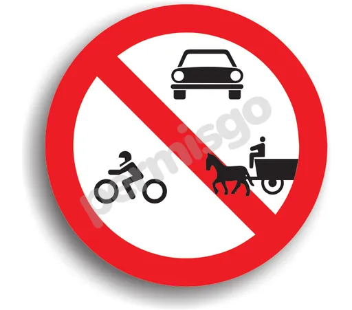 Semnul de circulație „Accesul interzis autovehiculelor și vehiculelor cu tracțiune animală”