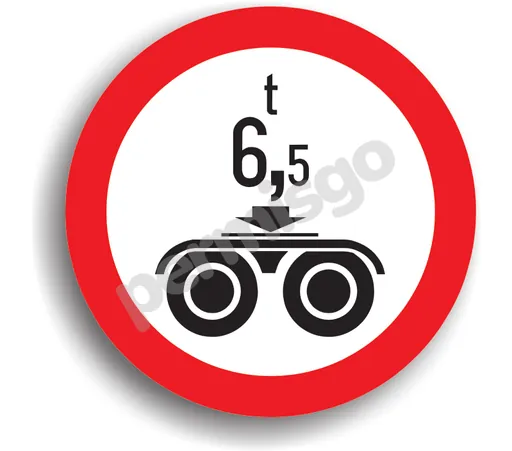 Semnul de circulație „Accesul interzis vehiculelor cu masă pe osia dublă mai mare de ... t”