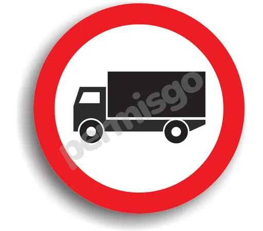 Semnul de circulație „Accesul interzis vehiculelor destinate transportului de mărfuri”