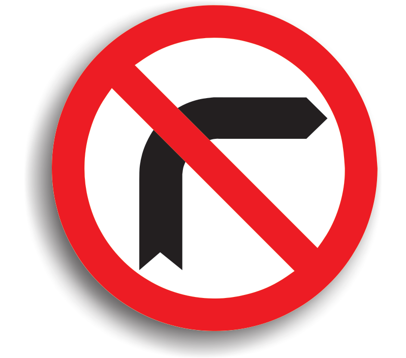 Semnul de circulație „Interzis a vira la dreapta” — indicator rutier de interzicere sau restricție